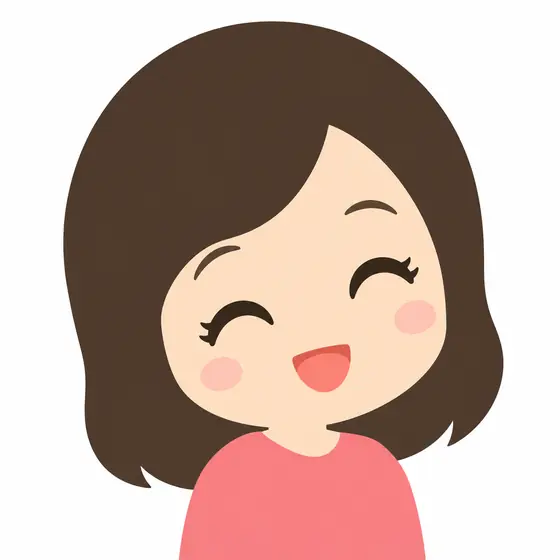 笑顔で話している40代の女性のイラスト